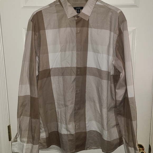ALFANI XXL BUTTONDOWN TAN DRESS SHIRT - Picture 1 of 2